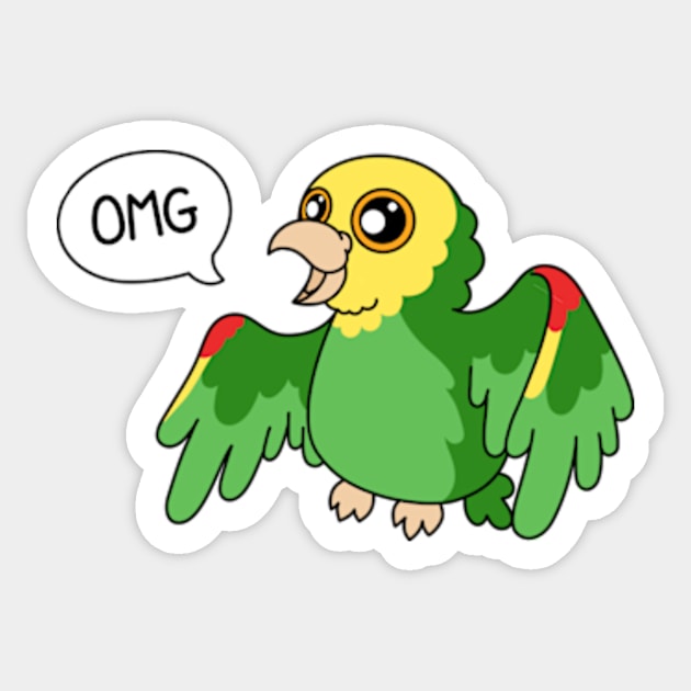 Yellow Headed Amazon Parrot Sticker by JadedOddity